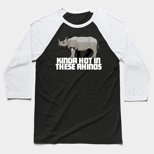 Kinda hot in these Rhinos - Ace Ventura When Nature Calls Baseball T-Shirt by woodsman